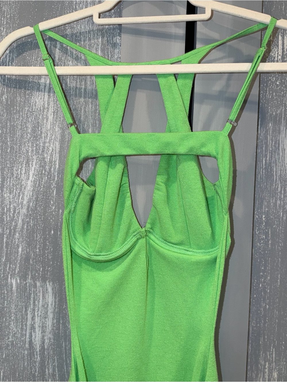 Tiger Mist Lime Green Cutout Bodycon Mini Dress NWT Size S - Picture 7 of 10